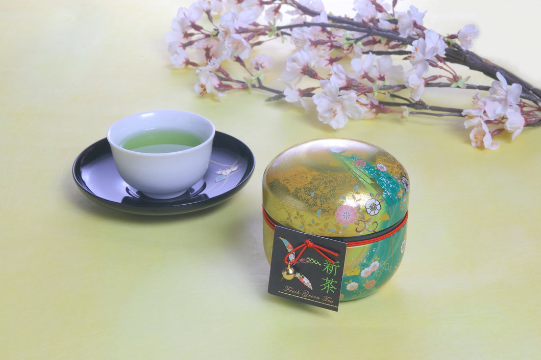 初つみ新茶８０ｇ　花吹雪缶